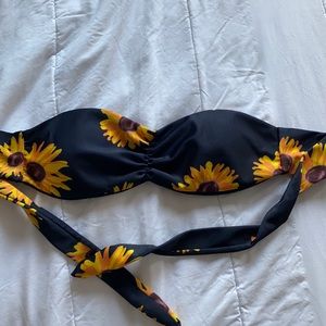Sunflower padded bandeau bikini top